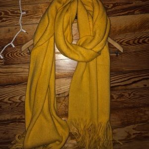 Yellow Fringe Scarf